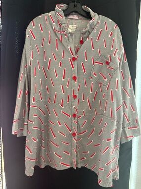 Terra-SJ Apparel Artsy Lagenlook style Button Down Shirt size 2